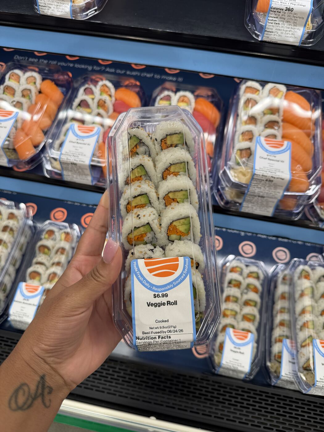 Sushi Veggie Roll from Sprouts, priced at $6.99