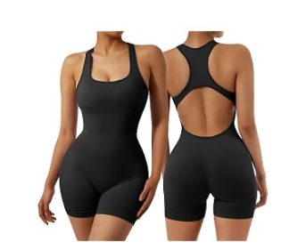Sleeveless racerback bodysuit