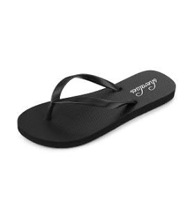 Black flip flops