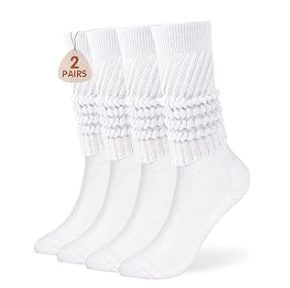 White crew socks, 2 pairs